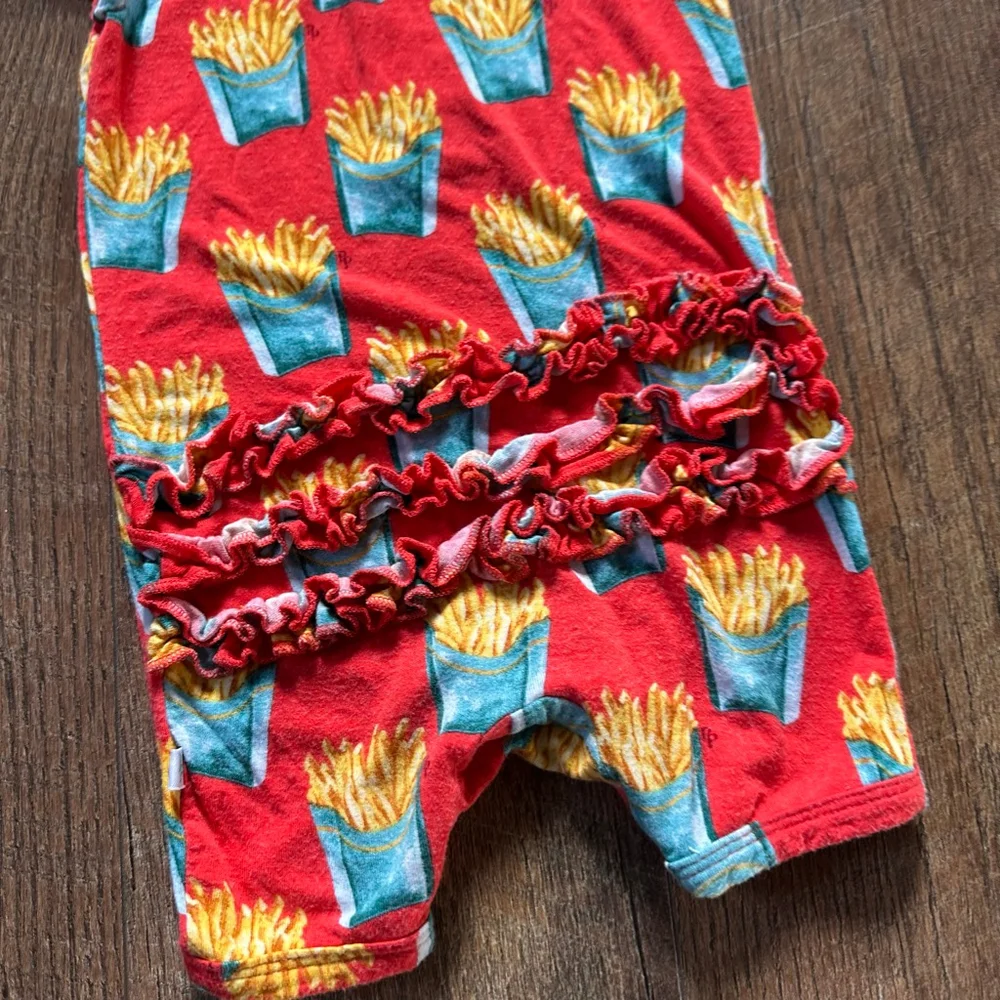 Baby Posh Peanut Bodysuit 3-6 Months Red Yellow French Fries